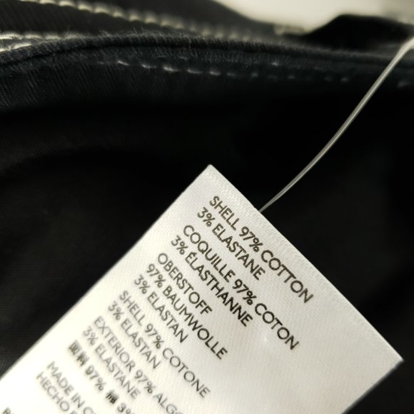 Anthropologie Maeve Barrel Wide Leg Cuffed Chino Pants Black Size 14 NWT - Picture 7 of 9